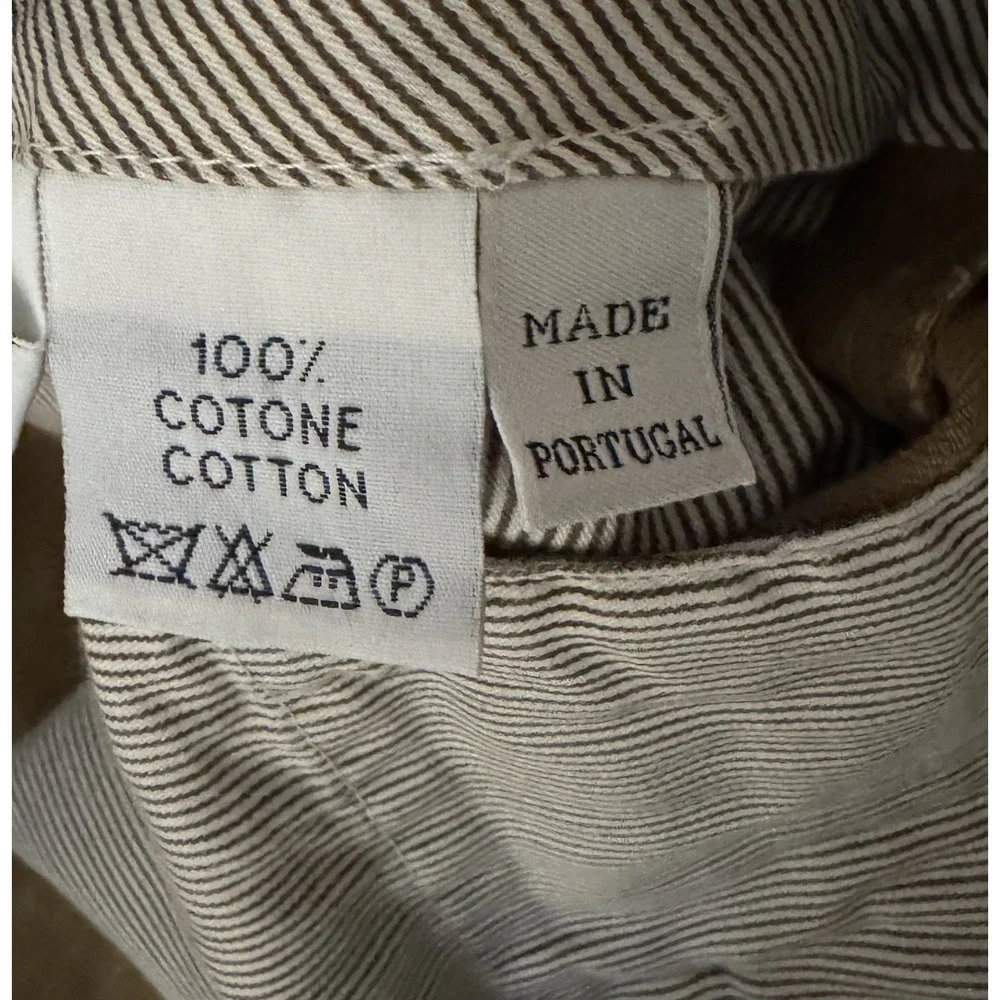 Ermenegildo Zegna Mens Pants Thin Wale Corduroy Soft Pleated Cuffed Cotton 34X30